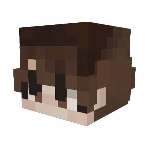 KatieBlamesPing Minecraft avatar head, 3D render