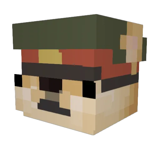 KatieChai Minecraft avatar head, 3D render