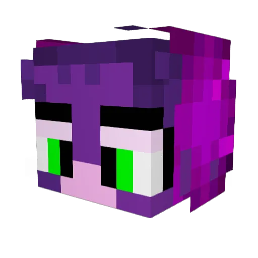 KatieKatx33 Minecraft avatar head, 3D render