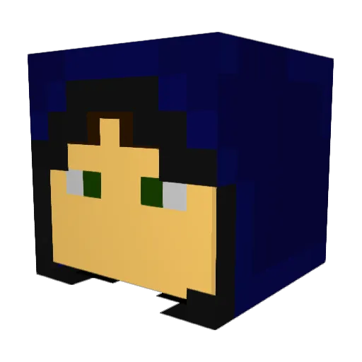 KatieM1 Minecraft avatar head, 3D render