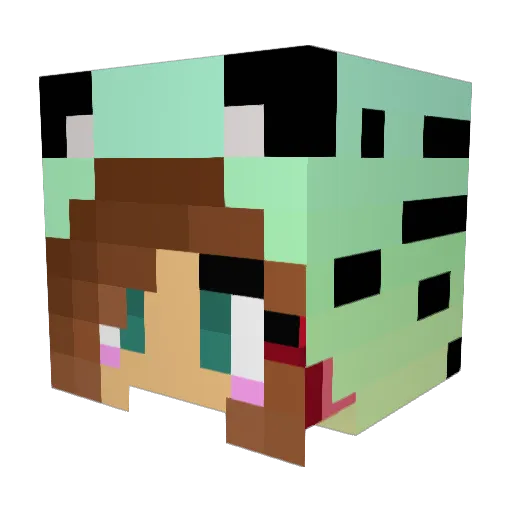 KatieMae3222 Minecraft avatar head, 3D render