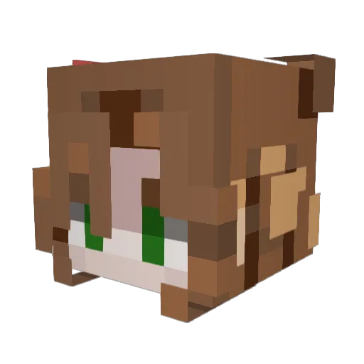 KatieStarz_ Minecraft avatar head, 3D render
