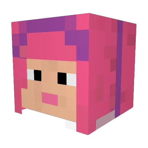 KatieZanne Minecraft avatar head, 3D render