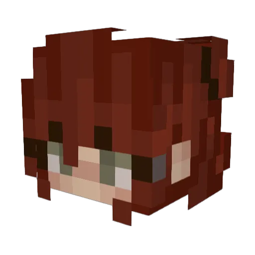 Katie_Craft Minecraft avatar head, 3D render