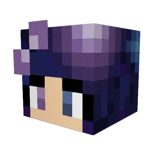 Katie_Lucky Minecraft avatar head, 3D render