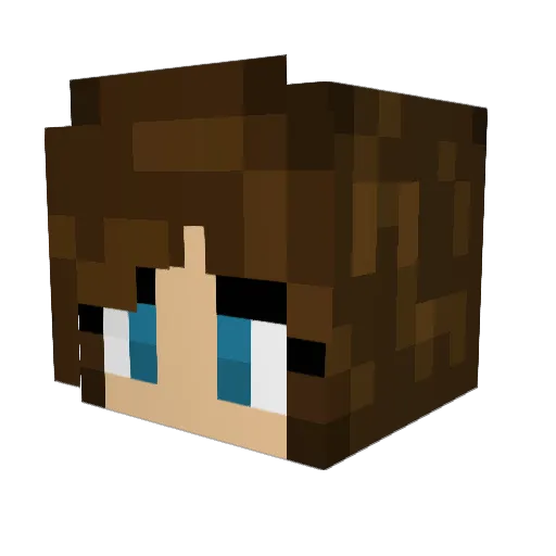 Katie_paws Minecraft avatar head, 3D render