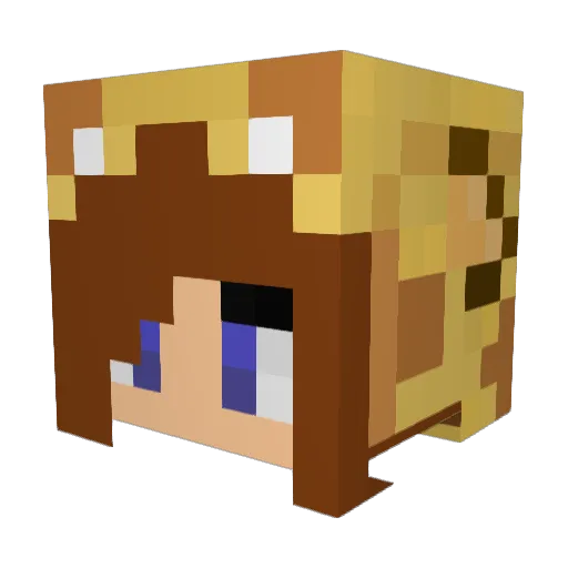 Katiebob22 Minecraft avatar head, 3D render