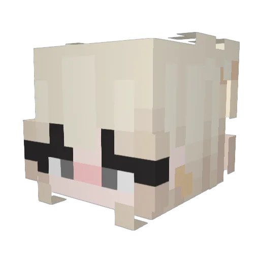 Katieistic Minecraft avatar head, 3D render