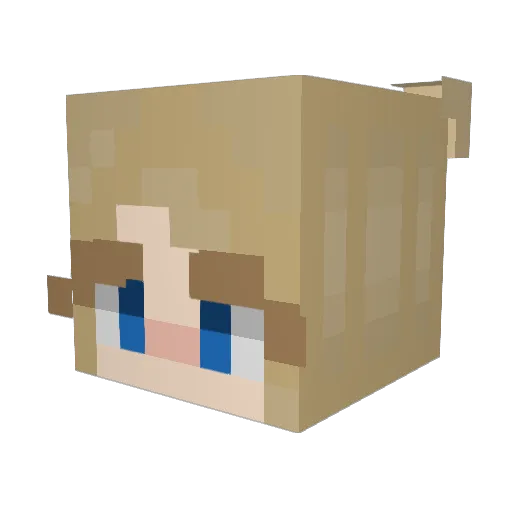 Katiemae18 Minecraft avatar head, 3D render
