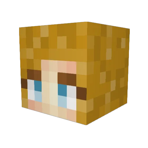 Katiewa Minecraft avatar head, 3D render