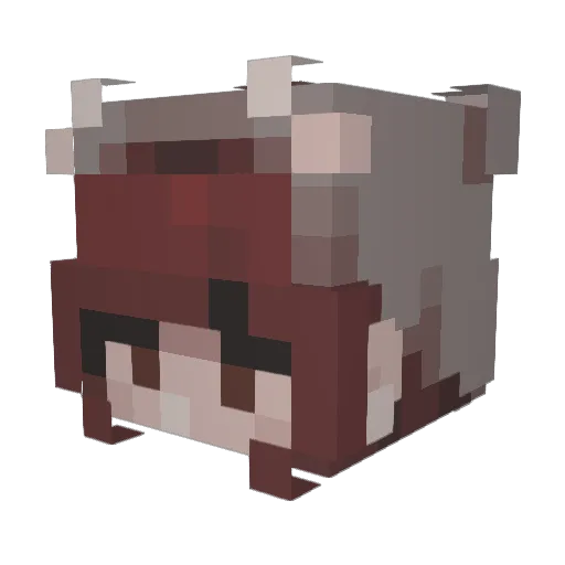 KatiewithaK Minecraft avatar head, 3D render
