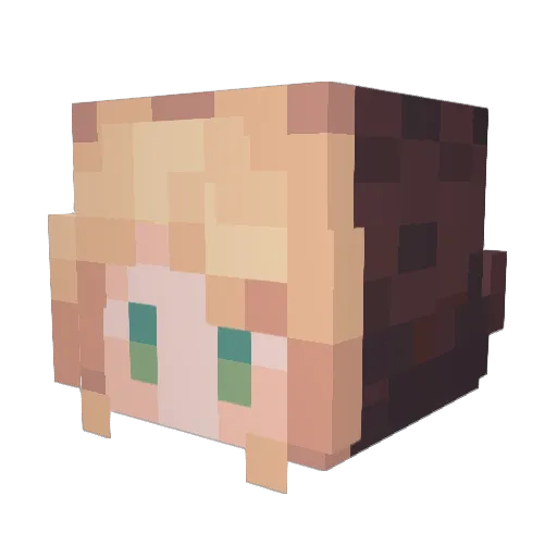 Katiex__ Minecraft avatar head, 3D render