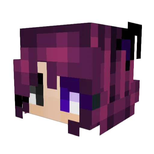 Katiilein Minecraft avatar head, 3D render
