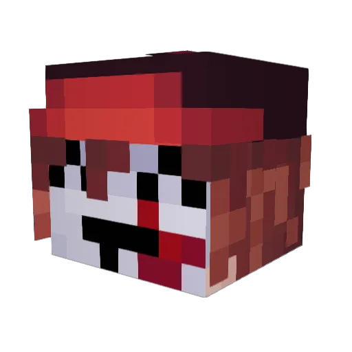 KatimuX Minecraft avatar head, 3D render