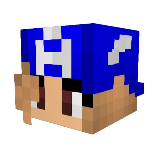 KatinAmerica Minecraft avatar head, 3D render
