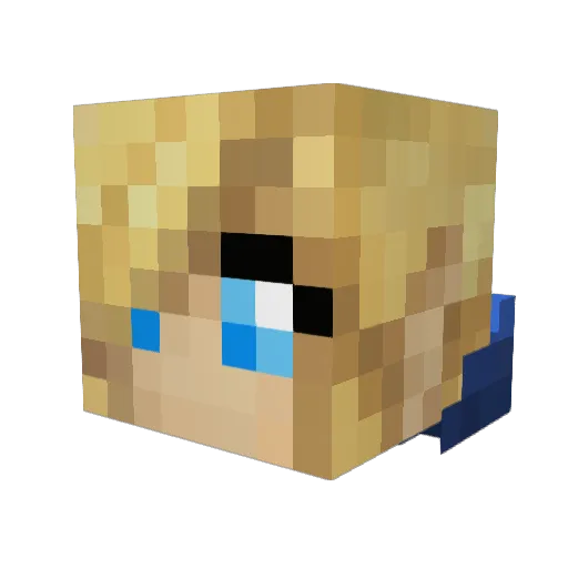 Katinker Minecraft avatar head, 3D render