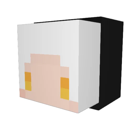 Katior Minecraft avatar head, 3D render