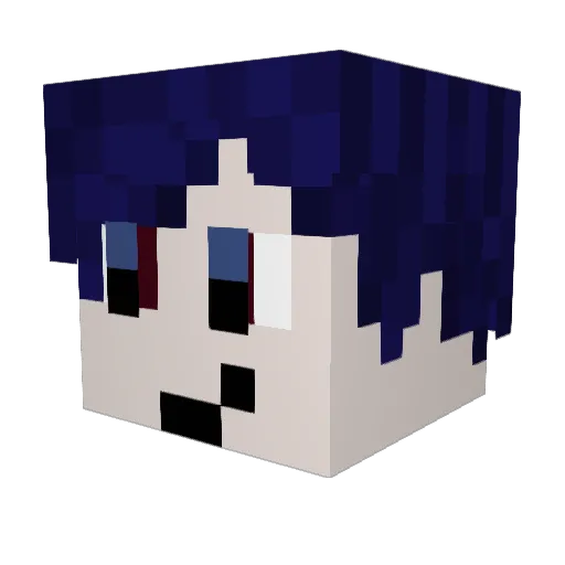 Katisakat Minecraft avatar head, 3D render