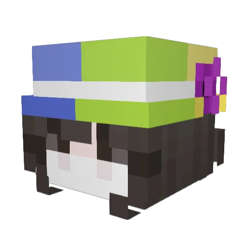 Katisokaa Minecraft avatar head, 3D render