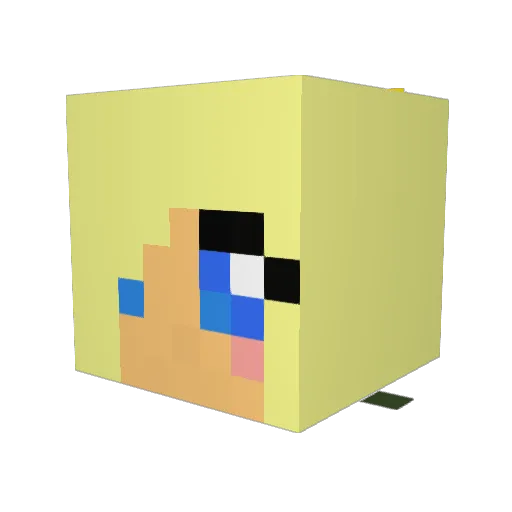 Katja_Krasavice Minecraft avatar head, 3D render