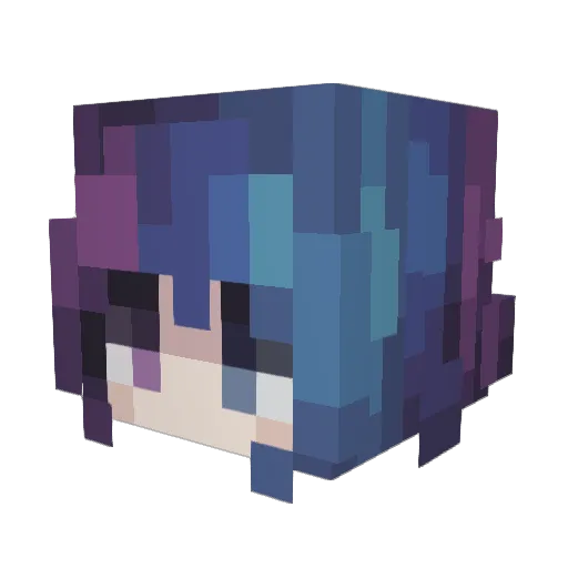 Katjay Minecraft avatar head, 3D render