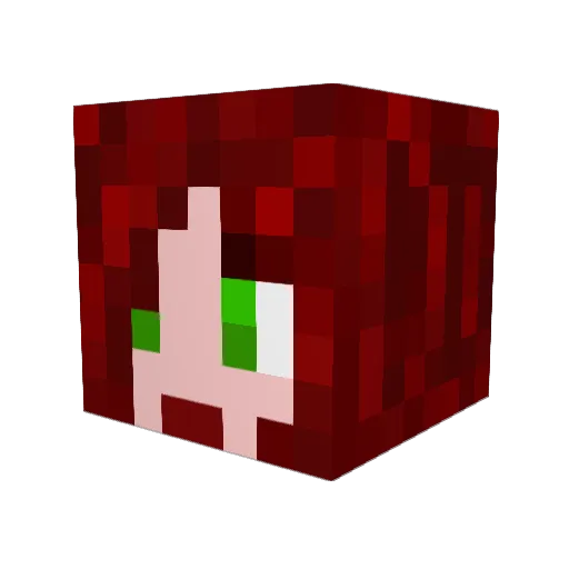 Katlee423 Minecraft avatar head, 3D render