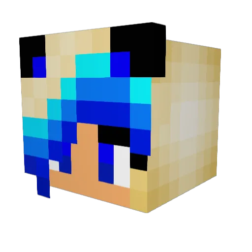 Katlover98 Minecraft avatar head, 3D render