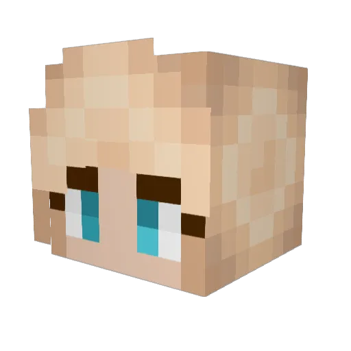 Katluv16 Minecraft avatar head, 3D render
