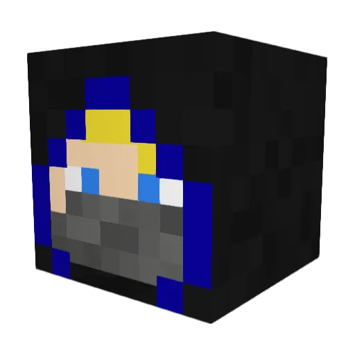 Katly Minecraft avatar head, 3D render