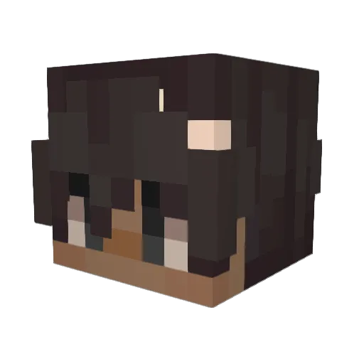 Katmari_ Minecraft avatar head, 3D render