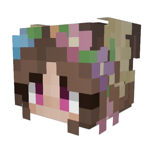 Katmatte Minecraft avatar head, 3D render