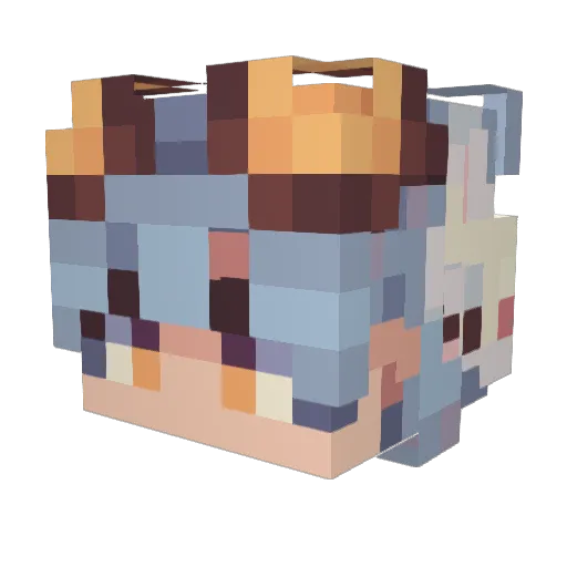 Katnaya Minecraft avatar head, 3D render
