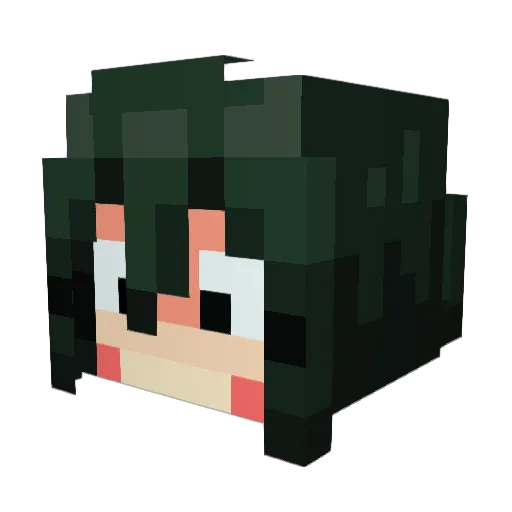 Katnette Minecraft avatar head, 3D render