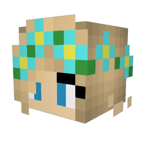 Katnip777 Minecraft avatar head, 3D render