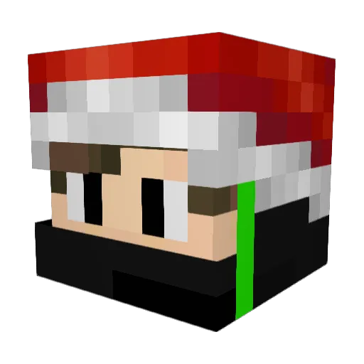 Katniss_Monster Minecraft avatar head, 3D render