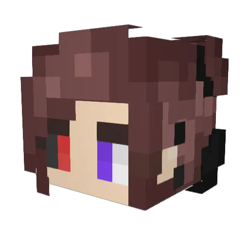 Kato24 Minecraft avatar head, 3D render