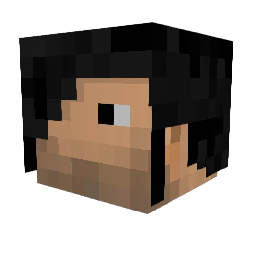 Kato34 Minecraft avatar head, 3D render