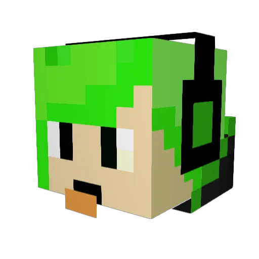 KatoAB2005 Minecraft avatar head, 3D render
