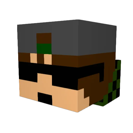 Kato_Gaming Minecraft avatar head, 3D render
