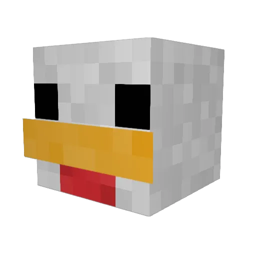 Katocci Minecraft avatar head, 3D render