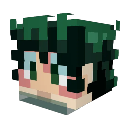 Katokaari Minecraft avatar head, 3D render