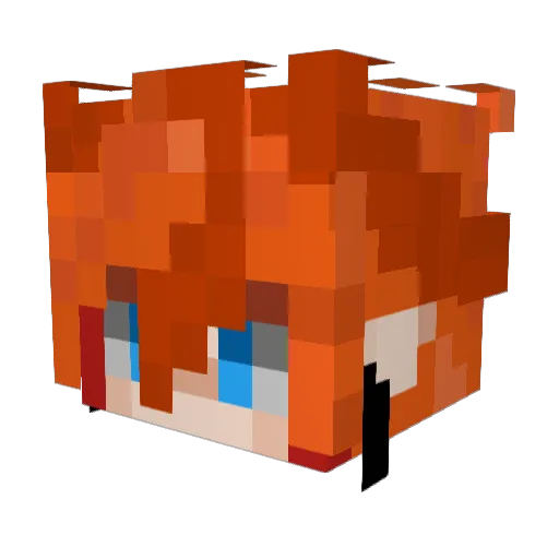 Katokks Minecraft avatar head, 3D render