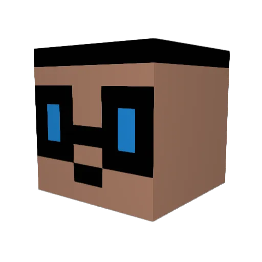 Katou69 Minecraft avatar head, 3D render