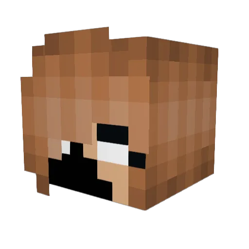 KatovanLommel Minecraft avatar head, 3D render