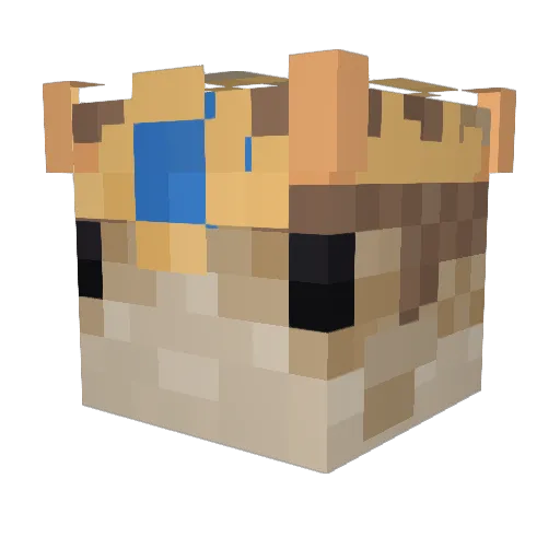 Katpoo Minecraft avatar head, 3D render