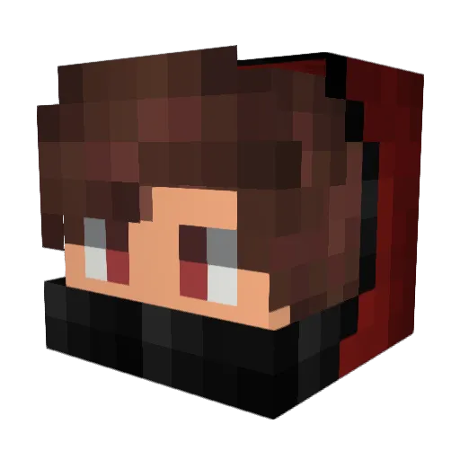 KatqyS Minecraft avatar head, 3D render