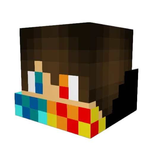Katreats Minecraft avatar head, 3D render