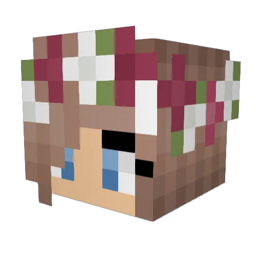 KatrinBls Minecraft avatar head, 3D render