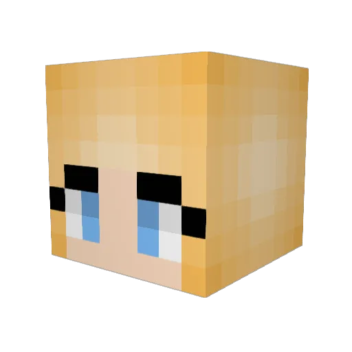 KatrinaTheDog Minecraft avatar head, 3D render