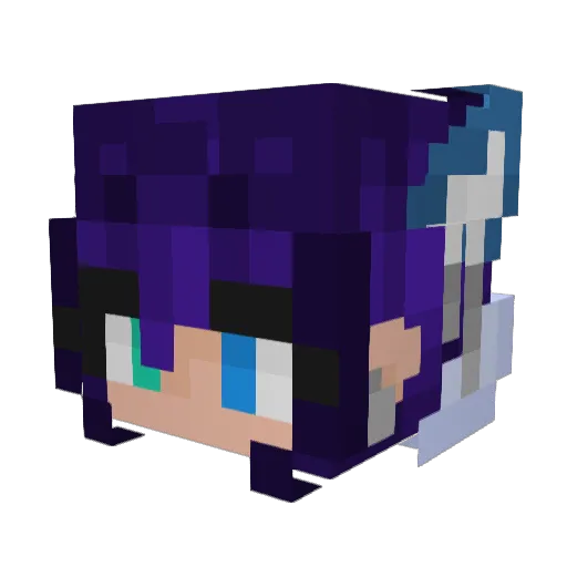 KatrineWolf42 Minecraft avatar head, 3D render